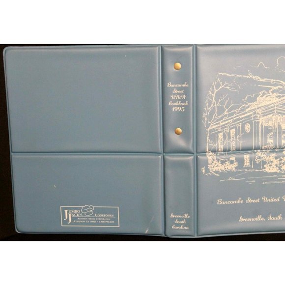 Vtg 1995 Bunchombe Street Methodist Church Cookbook Binder Greenville SC Ladies - Picture 2 of 6